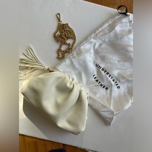 Understated Leather - White dumpling pouch
